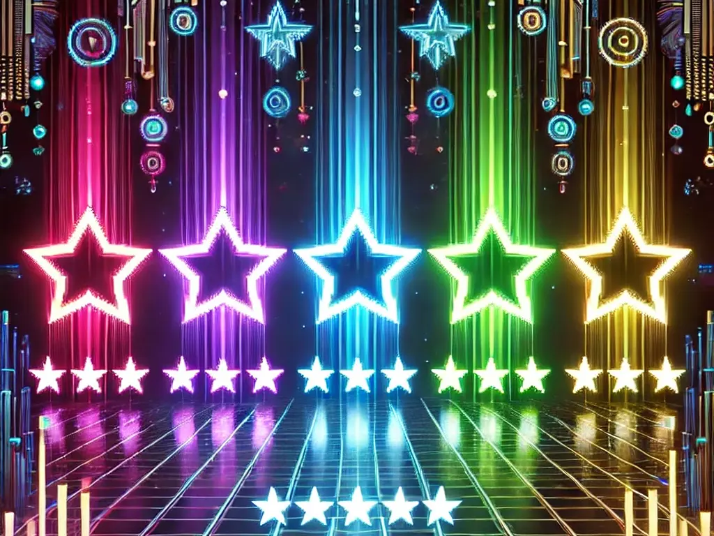 Abstract Image of a 5 Star Rating System